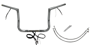 Plug & Play Ez Install 1-1/4(r) Flat Top Handlebar Kit Silver, 1, nordicamoto.ro