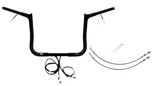 Plug & Play Ez Install 1-1/4(r) Pointed Top Handlebar Kit Black