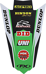 Rear Fender Kit Black, Green, 1, nordicamoto.ro