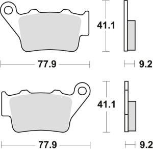 Placute frana spate TRW Sinterizate RACING (PERFORMANCE) APRILIA PEGASO 650 '01-'10/ETV 1200 CAPONORD '13-'17/HONDA NX 650 DOMINATOR '95-'01/YAMAHA MT-03 / XT 660 '04-'16/XT 660Z TENERE '08-'16