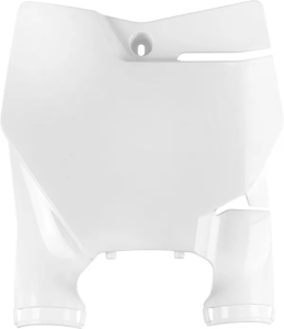 Stadium Number Plate With Fork Guards White