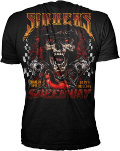 Sinner's Speedway T-shirt Black 4XL, 2, nordicamoto.ro