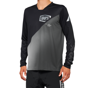 Tricou MTB 100% R-Core Black/Gray