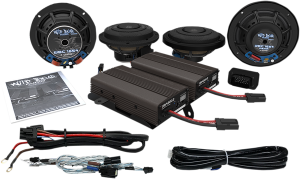 Ultra Front & Rear Speaker Kit With 600w Amp Cvo Black, 1, nordicamoto.ro