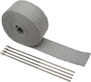 Fiberglass Exhaust Wrap Kit Silver, 1, nordicamoto.ro