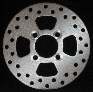 Round D-series Scooter Brake Rotor Silver, Stainless Steel, 1, nordicamoto.ro
