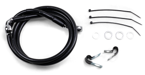 Extended Length Black Vinyl Brake Line Kit Black