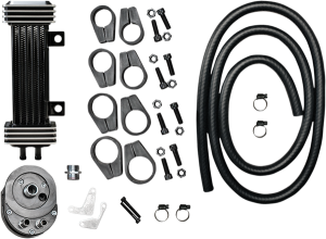 Vertical Frame-mount Oil Cooler Kit Black