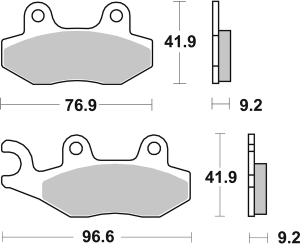 Ct Scooter Carbon Tech Organic Brake Pads, 2, nordicamoto.ro