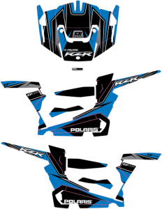 Complete Utv Graphics Kit Black, Blue 