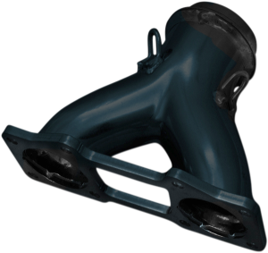 Exhaust Y-pipe Arctic Blk Black, High Temperature Paint