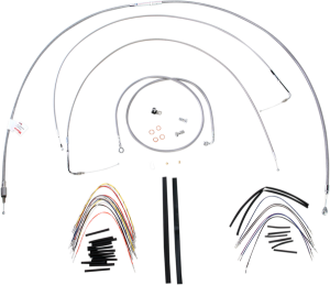 Complete Stainless Braided Handlebar Cable/brake Line Kit Silver, 1, nordicamoto.ro