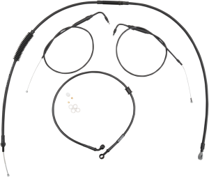 Handlebar Cable And Brake Line Kit For Clubman Handlebars Black