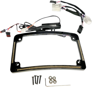 Plug & Play Run/brake/turn Led Radius License Plate Frame Amber, Red, White