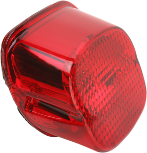 Laydown Taillight Lens With Bottom Tag Lens Red, 1, nordicamoto.ro