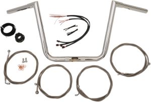 40,64 Cm (12(r)) Handlebar Ape Hanger Kit Natural-chrome Silver