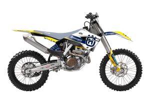 Trophy Graphic Kit Yellow, White, Blue, 2, nordicamoto.ro