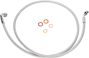 E-z Align Dot Braided Single Disc Front Brake Line Chrome, Sterling Chromite® Ii, 3, nordicamoto.ro