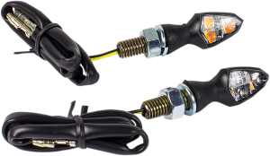 E-marked Led Mini Signal With Rubber Stem Black