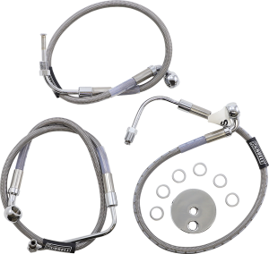 Stock Length Front Brake Line Kit Silver, 2, nordicamoto.ro