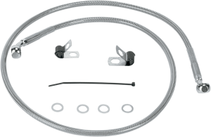 Stainless Steel Brake Line Kit Silver, Clear-coated, 1, nordicamoto.ro
