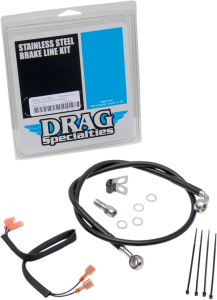 Stainless Steel Brake Line Kit Black, 1, nordicamoto.ro