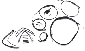 Extended Handlebar Cable And Brake Line Kit For Sportsters With Abs Black, 1, nordicamoto.ro