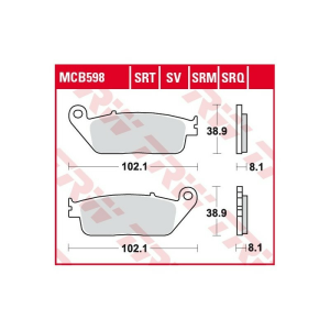 Placute frana fata TRW Sinterizate BMW C-EVOLUTION '14 -/C 650 '11 -/SUZUKI BURGMAN 650 '04 -