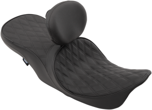 Forward Positioned 2-up Low Profile Touring Leather Seat Black, 2, nordicamoto.ro