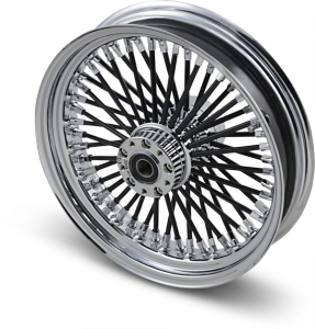 Fat Daddy Black 50-spoke Radial Laced Wheel Black, 4, nordicamoto.ro
