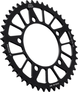 JT SPROCKETS Pinion spate din aluminiu Racelite, negru 