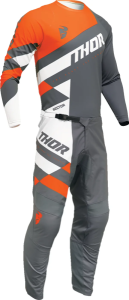 Tricou Copii Thor Sector Checker Gray/Orange L, 3, nordicamoto.ro