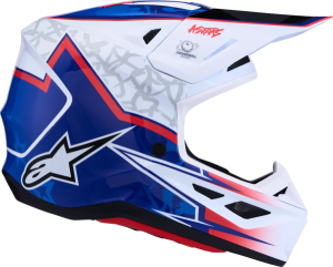 Casca Alpinestars S-M7 Blaster Alb/Albastru/Rosu XS, 3, nordicamoto.ro
