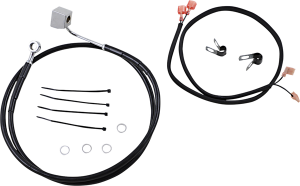 Stainless Steel Brake Line Kit Black, 1, nordicamoto.ro