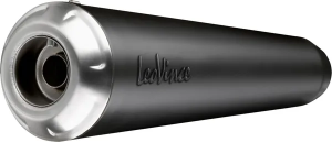 Tobă de eșapament LeoVince Classic Racer Slip-On pentru Royal Enfield Interceptor 650 / Continental GT 650 – Black Edition (Race Only), nordicamoto.ro