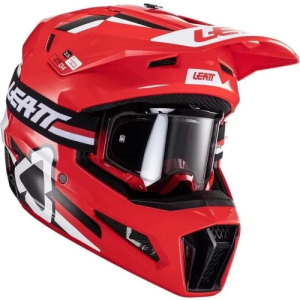 Kit Casca Leatt Moto 3.5 V24 Rosu, nordicamoto.ro