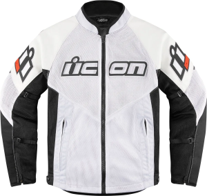 Geaca Piele Icon Mesh AF White