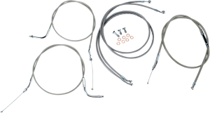Stainless Handlebar Cable/line Kit Silver