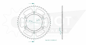 Pinion standard spate 520 negru, 2, nordicamoto.ro