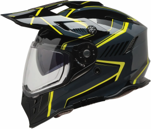 Casca Moto/Atv Z1R Range 2.0 Voyager Gri Inchis/Verde Hi-Viz