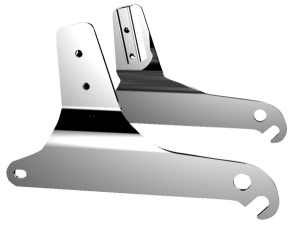 Sissy Bar Side Plates Silver, 4, nordicamoto.ro