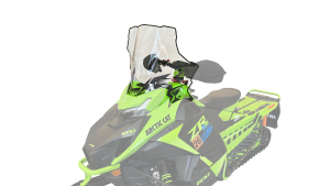 Powermadd Windshield Arctic Cat Catalyst Tall (21") Clear w/Black Graphics, 1, nordicamoto.ro