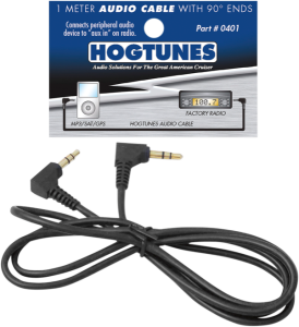1 Meter Stereo Audio Cable With 90º Ends Black, 1, nordicamoto.ro