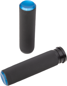Fusion Knurled Grips Black, Blue