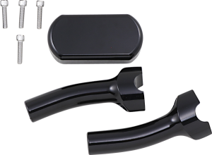 Solid Handlebar Riser & Top Clamp Kit Black