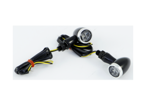 Led Bullet Turn Signal Lights With Rings Black