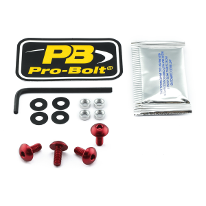 Screen Bolt Aluminium Red