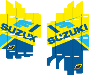 Radiator Louvers Graphics Team Suzuki Ksrt 2022 Blue, Yellow, 2, nordicamoto.ro