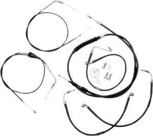 Standard Black Vinyl Braided Handlebar Cable/brake Line Kit Black
