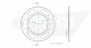 Pinion standard spate 520 negru, 2, nordicamoto.ro